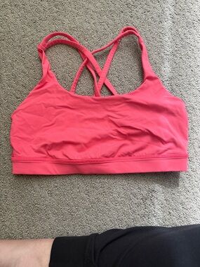 lululemon athletica Coral Pink Strappy Sports Bra